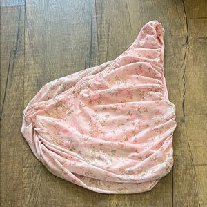 SHEIN Pink Lace-Trimmed Top